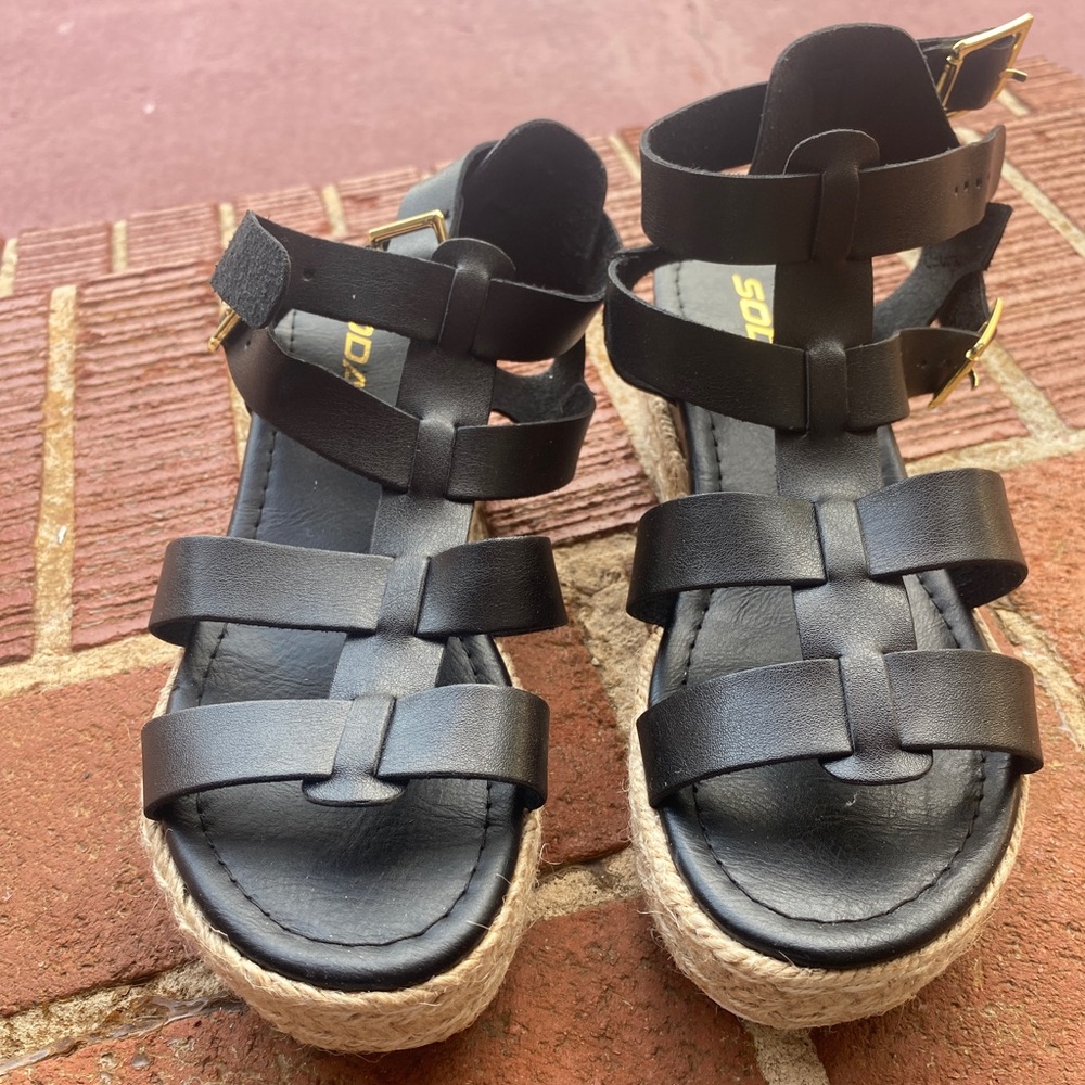 Soda wedge sandal. Size 7.5